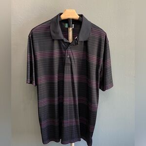 Hogan Black and Purple Striped Polo‎ Shirt